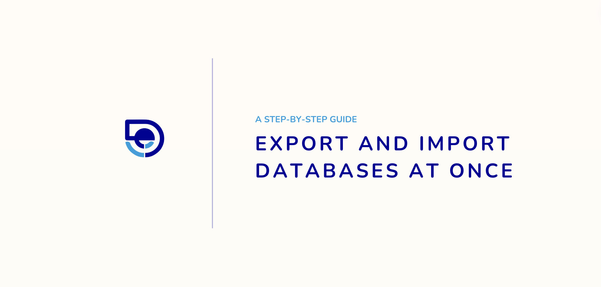 Export and Import all MySQL databases at once using command